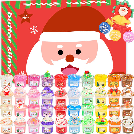 NiuSphere 40-pack Christmas slime kit offers varied textures for creative holiday play
