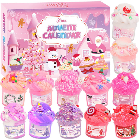 NiuSphere Slime Advent Calendar 2025 front view, festive countdown gift for kids
