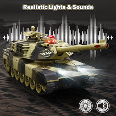 NIWOTA RC tank with turret rotating 350 degrees for dynamic battles