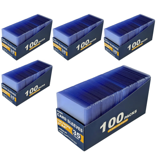 NIXITLO baseball card top loader 55pt protects cards from bends and dust.