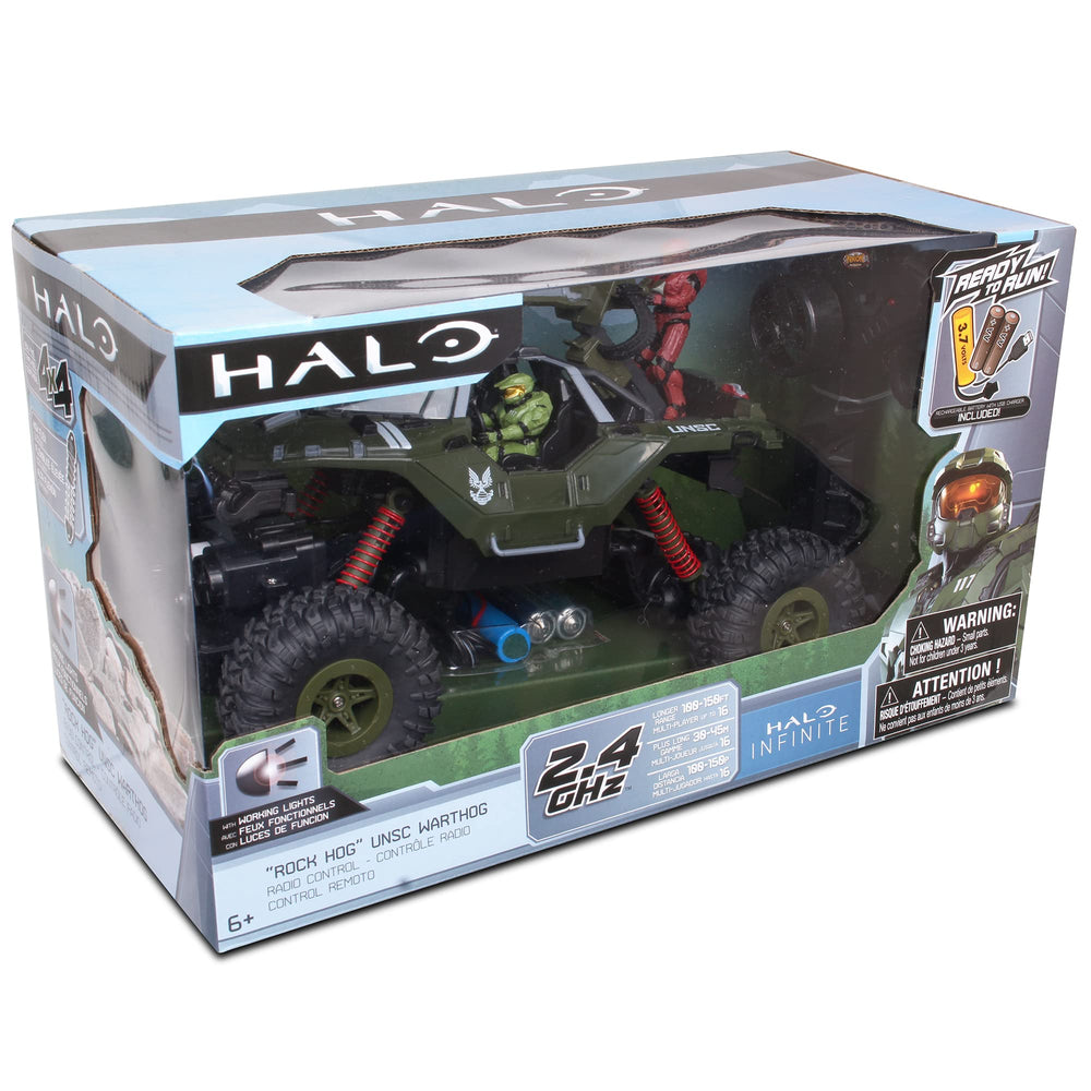 NKOK Halo Rock Hog front view highlighting authentic Halo design for collectors.