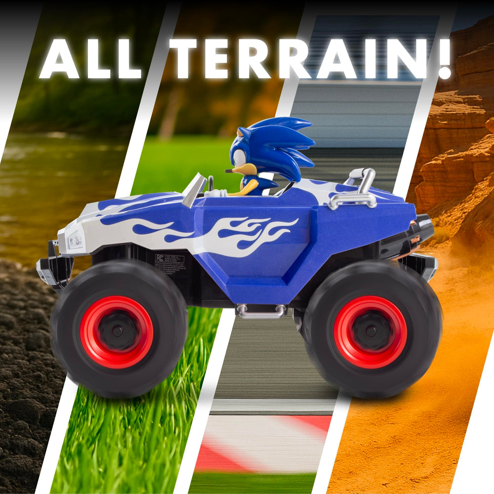 NKOK Sonic CrossWorlds Monster Truck off-road tires grip uneven terrain.