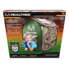 NKOK Realtree Pop Up Play House fabric close-up shows fade-resistant Oxford material