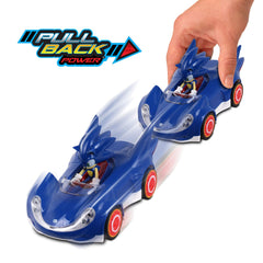 NKOK Sonic Speed Star detailed figure and vehicle for display.