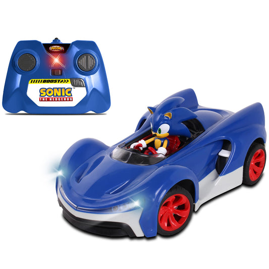 NKOK Sonic Turbo Boost car front view with lights for vivid night play.