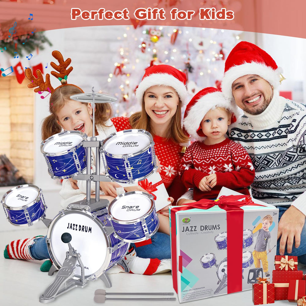 Noaideoi Kids Drum Set rubber-sponged drumsticks for gentle play