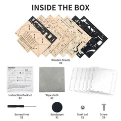 NOELKING maze components offer a tactile test of dexterity and concentration.