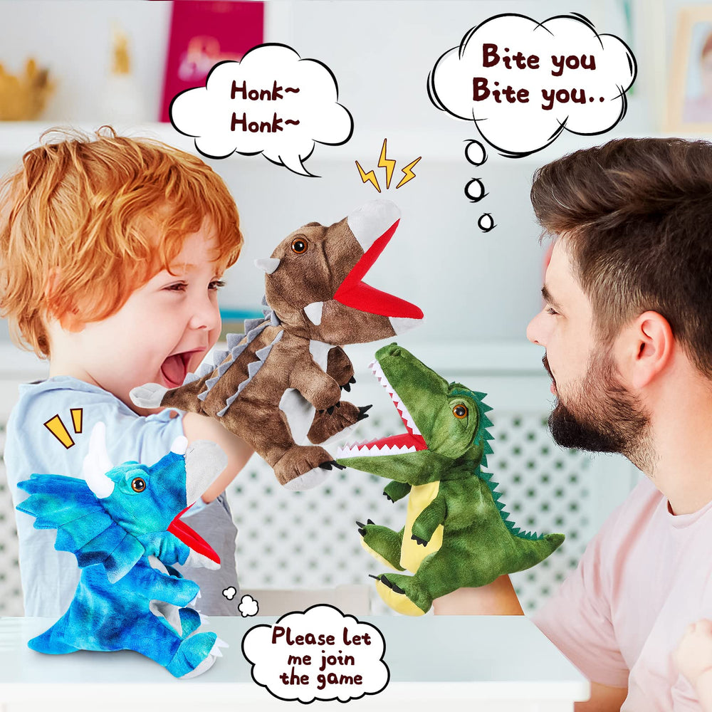 Noetoy Aetosaurus hand puppet helps kids explore animal themes through pretend play.