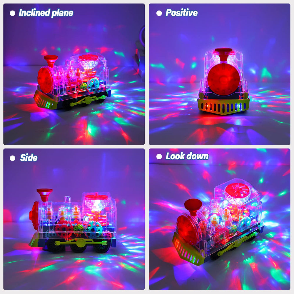 Noetoy light up train toy safe ABS construction with smooth edges for tiny hands