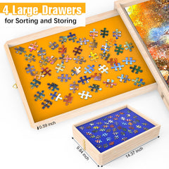 NORBASE 30x22 inch puzzle board offers ample workspace for 1000-piece puzzles.
