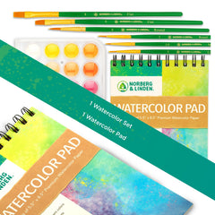 Norberg & Linden six brushes arranged for precise strokes and varied textures