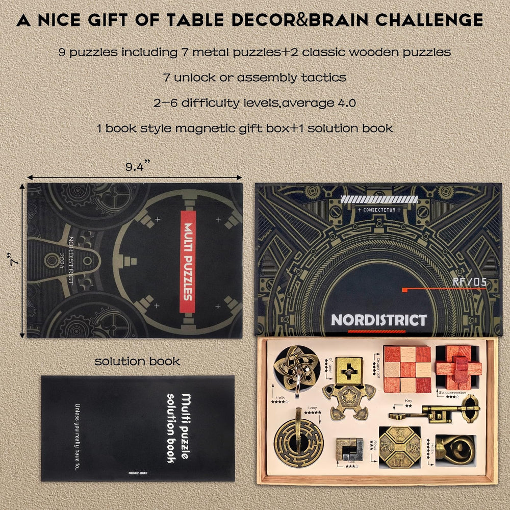 Nordistrict portable brain teasers compact for travel and on-the-go play.