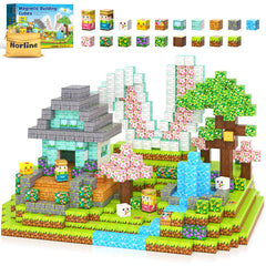 Norline Blooming Garden castle with 108PCS magnetic blocks for imaginative play.
