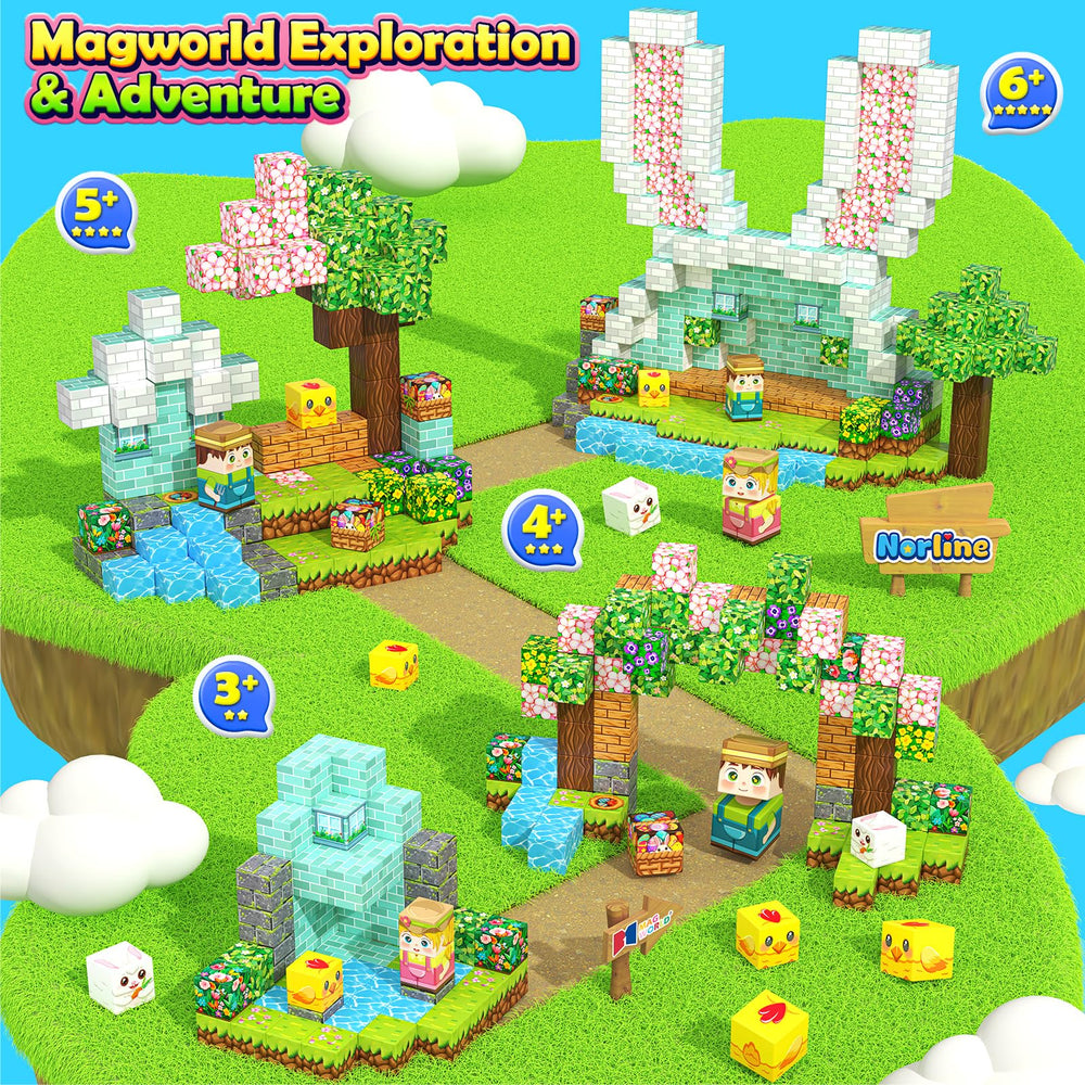 Norline Bunny Garden layout demonstrates themed construction and creative storytelling.