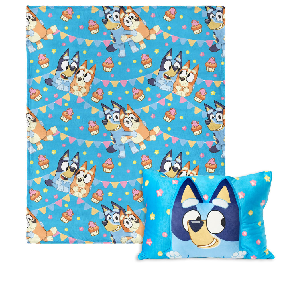 Northwest Bluey Party Pups blanket pattern for cozy playtime