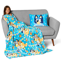 Northwest Bluey Party Pups pillow 14x20 inches complements the set