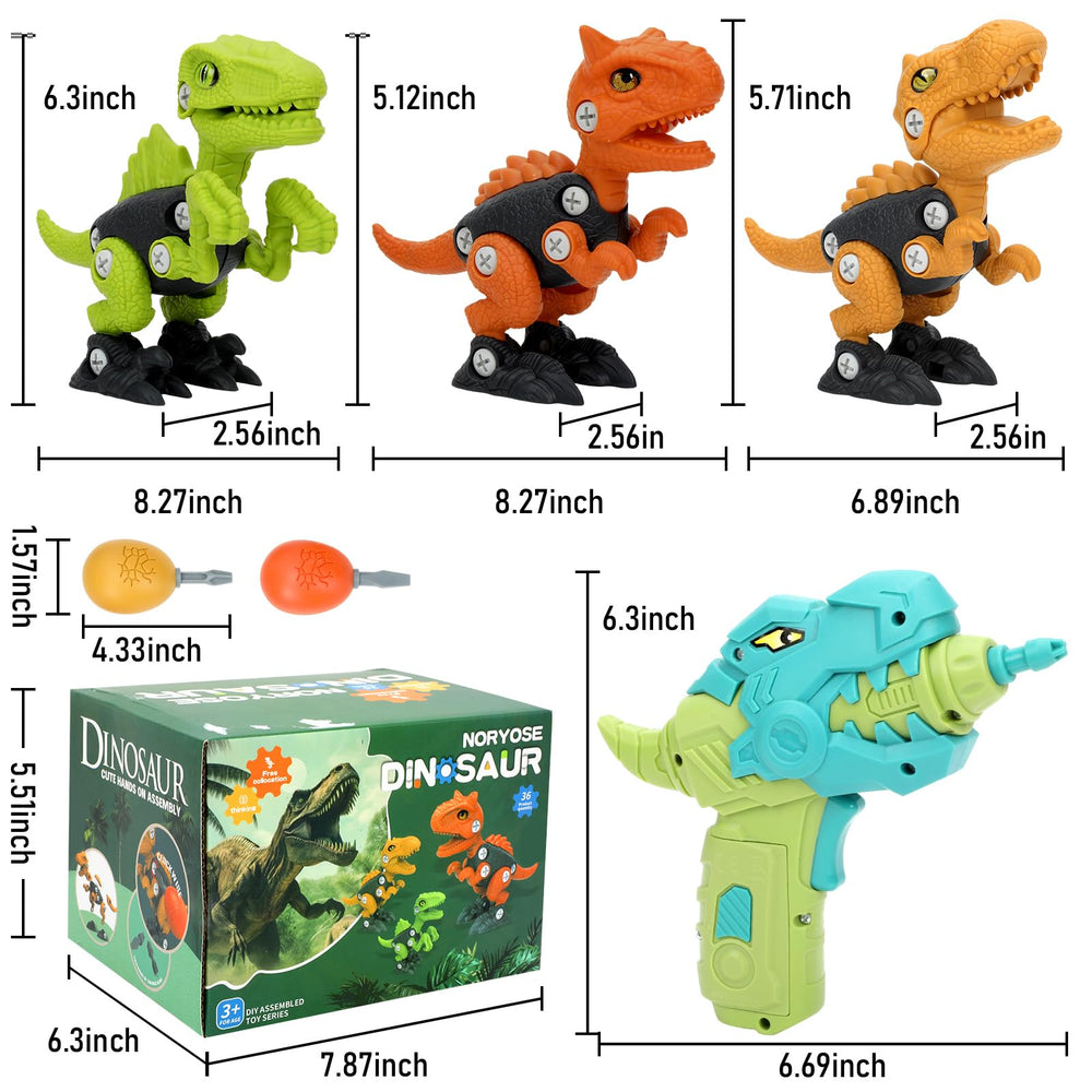 NORYOSE toy drill included for safe practice in assembly and pretend play.