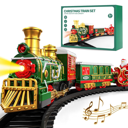 Novaluki Christmas train set locomotive with realistic details for imaginative play