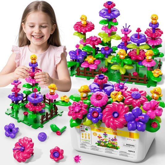 Novaluki Flower Garden base board shown for sturdy stacking and imaginative play.