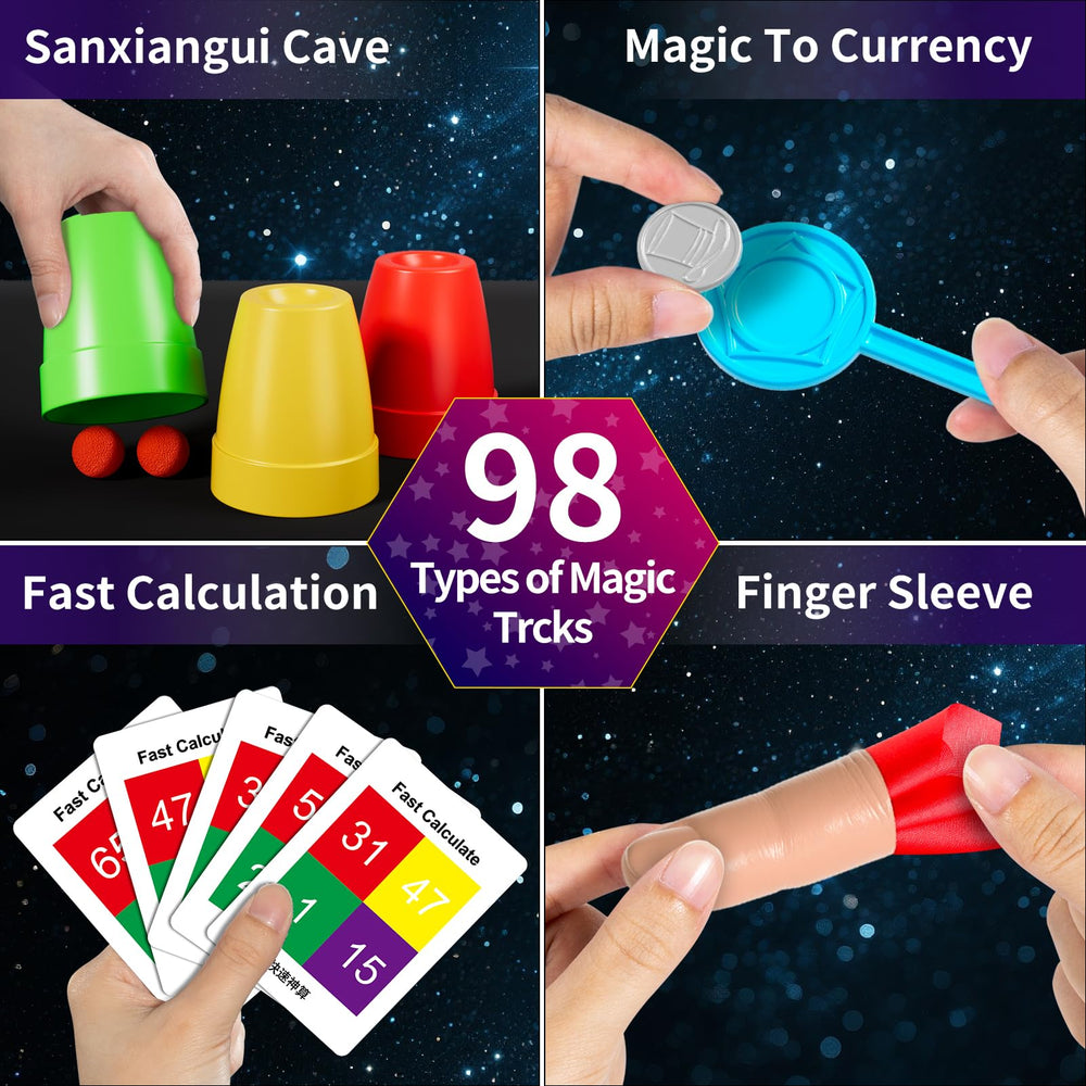 Novaluki Magic Kit kid-friendly video helps learn tricks quickly.