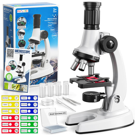 Novaluki 65-piece microscope kit for kids enables hands-on science exploration.