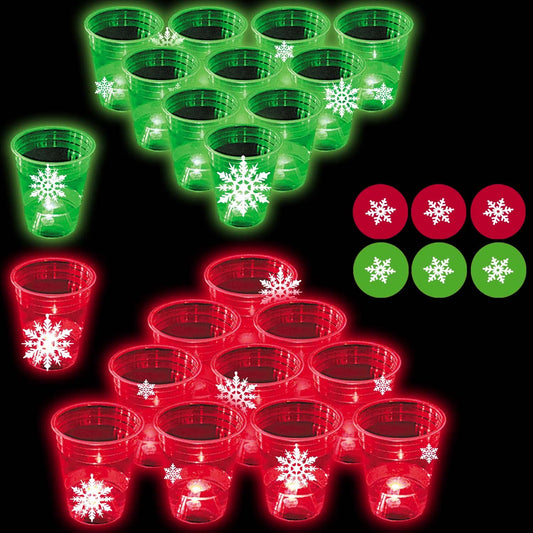 NoveltyMeme YHFUISK glowing pong cups illuminate indoor Christmas parties
