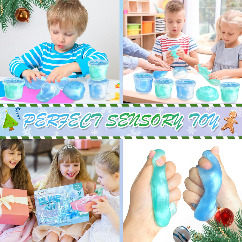 NPNE snow slime set promotes imaginative play and stress relief through hands-on experimentation.