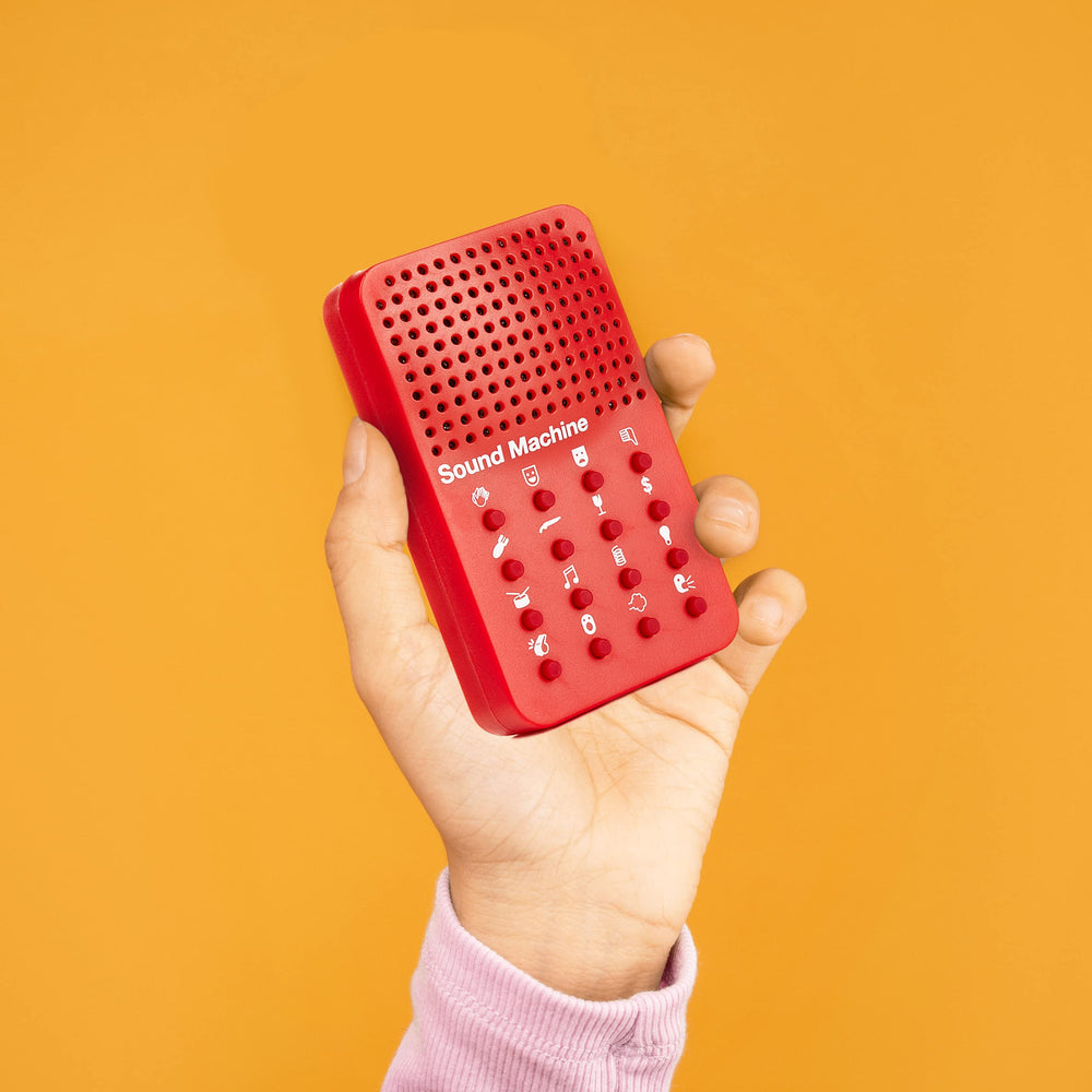 NPW Classic Sound Machine side profile, pocketable fun gadget for on-the-go pranks.