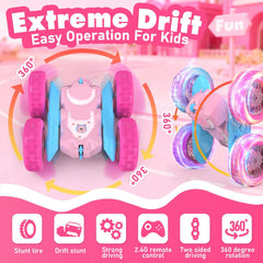 NQD pink bear design adds a lovable companion for storytelling adventures.