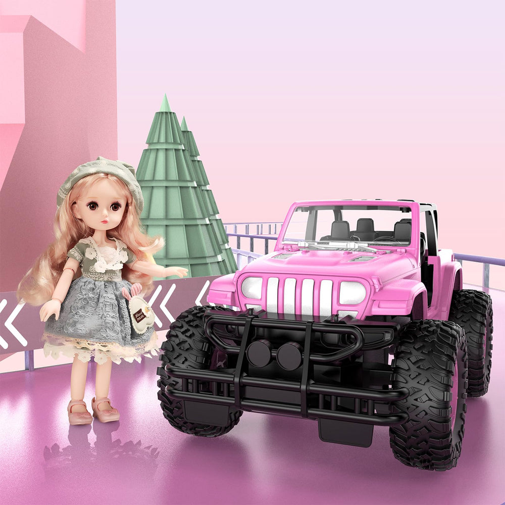 NQD pink RC car ABS-chassis durability for active kids.