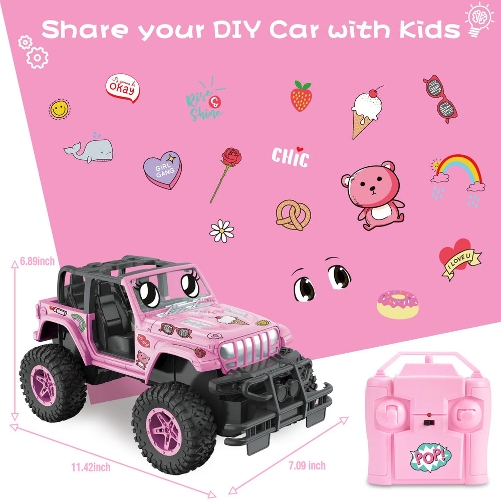 NQD pink RC car gift-ready box showcases premium gift appeal.