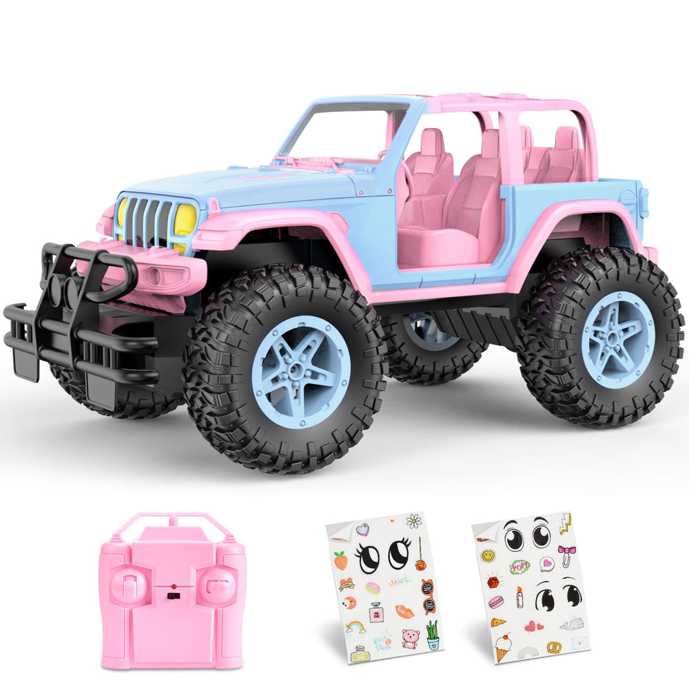 NQD pink shell convertible RC car with eye-catching design for imaginative play.