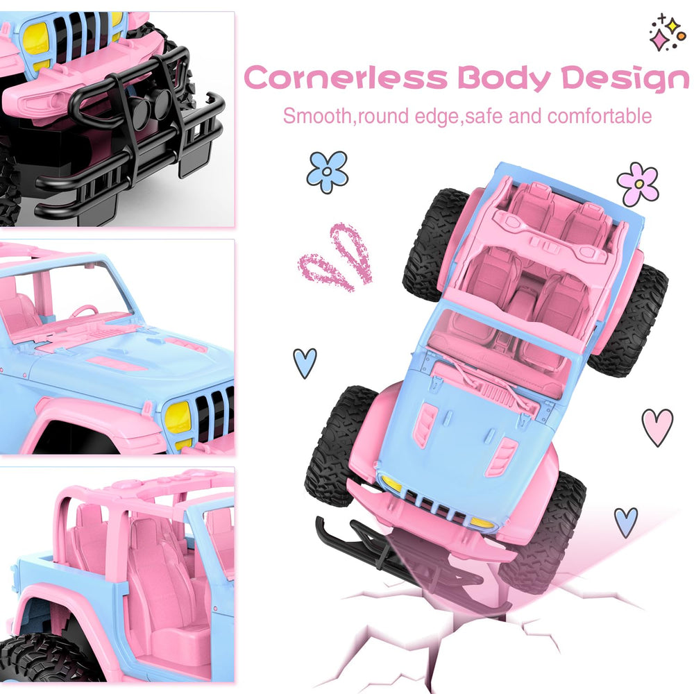 NQD rubber tires off-road RC truck provide stable grip on varied surfaces.