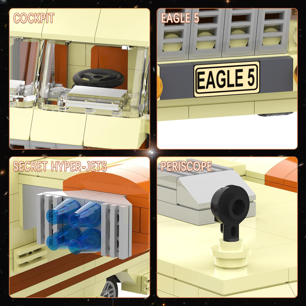 Nubee Spaceballs Eagle 5 periscope roof detail for authentic display.
