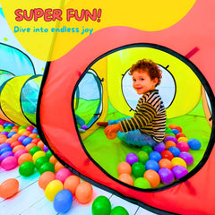 NUBUNI 4-in-1 play tent ball pit cube inspires imaginative cooperative play.