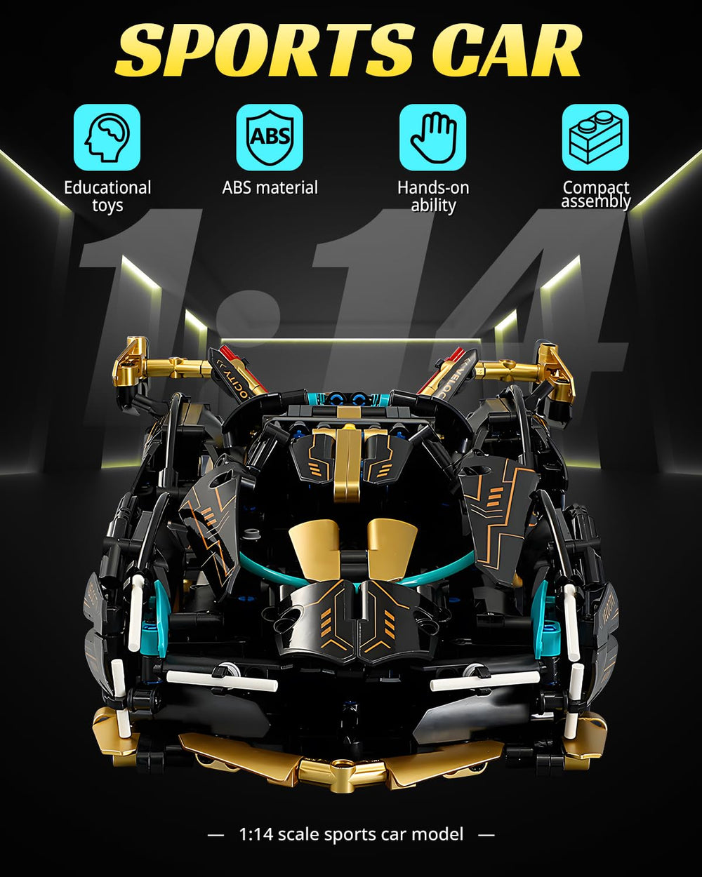 Nueris 1:14 V12 Technic wheel close-up showcases detailed rims for authentic look.