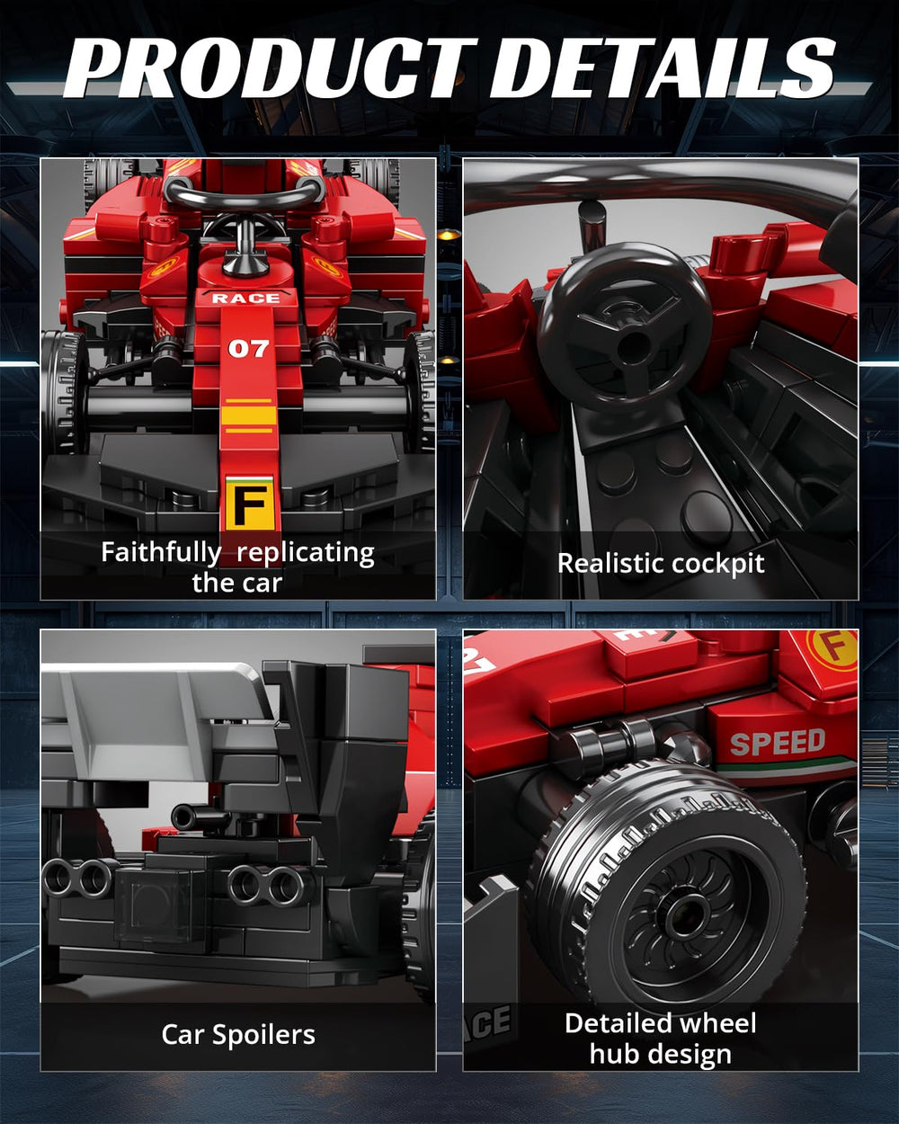 Nueris 1:18 F1 Technic side profile highlighting bold racing styling.