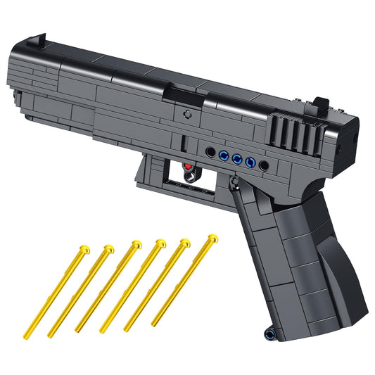 Nueris G18 building blocks gun assembled for lifelike display and interactive play