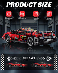 Nueris red 1:18 Technic car rear wing and aero details