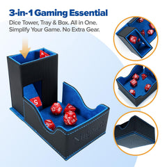 Nugnurt PU-leather dice-box with soft interior protects dice and dampens clatter.
