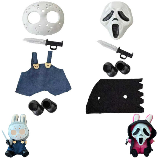 NUJOLI 17cm doll mask in PLA with durable texture for spooky display.