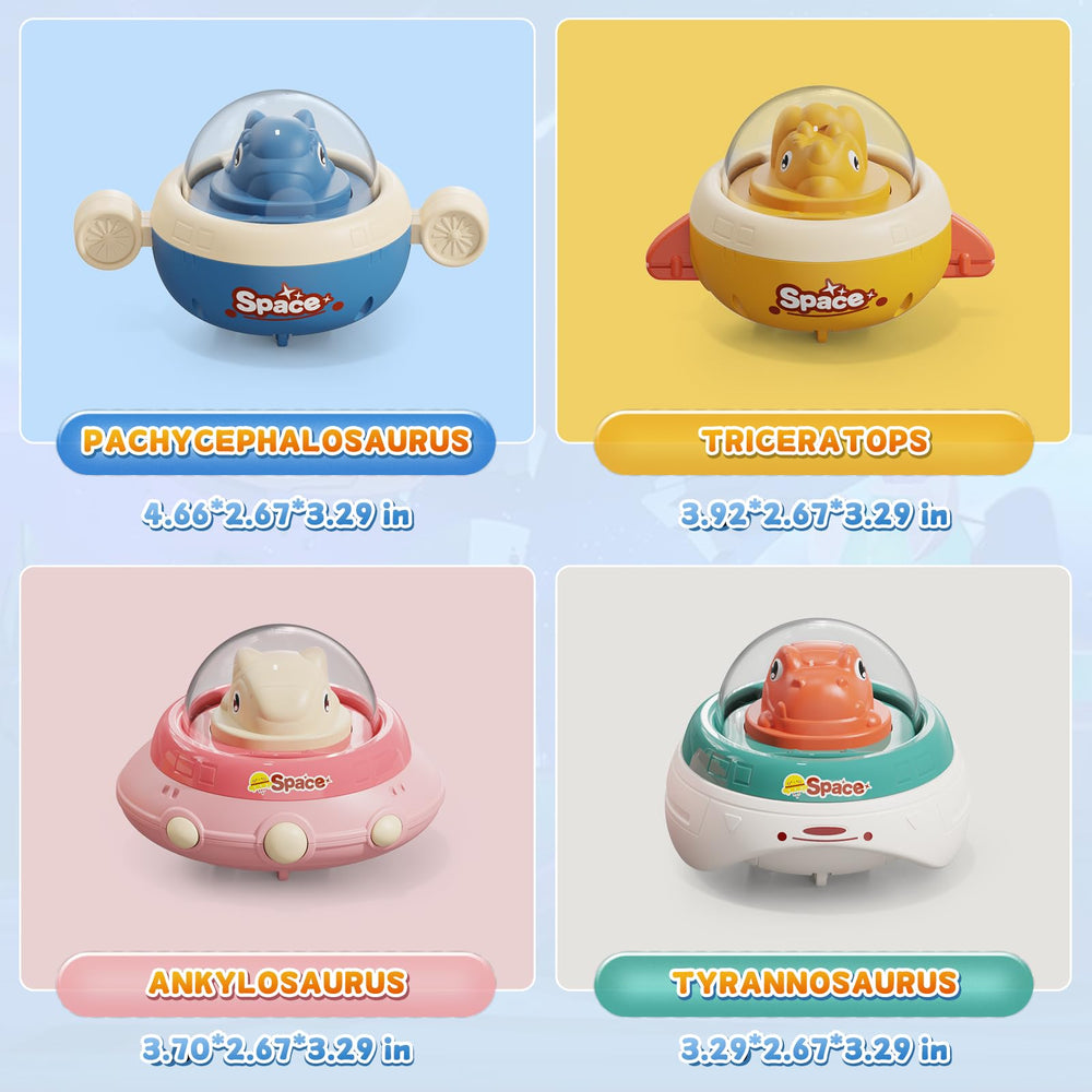 NUMBERFUN Pachycephalosaurus dinosaur toy car boosts color recognition through play