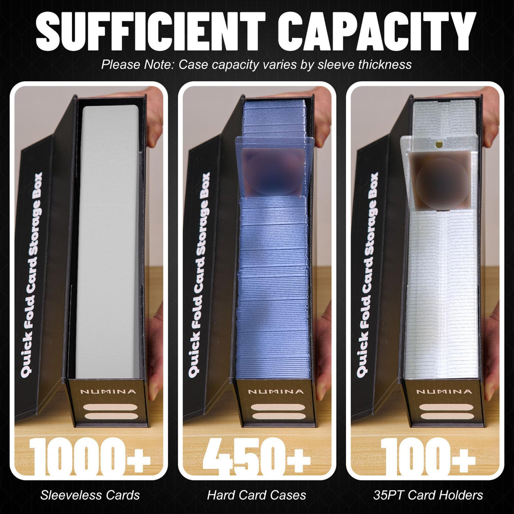 NUMINA 2-Pack open-lid view enabling quick access while protecting cards.