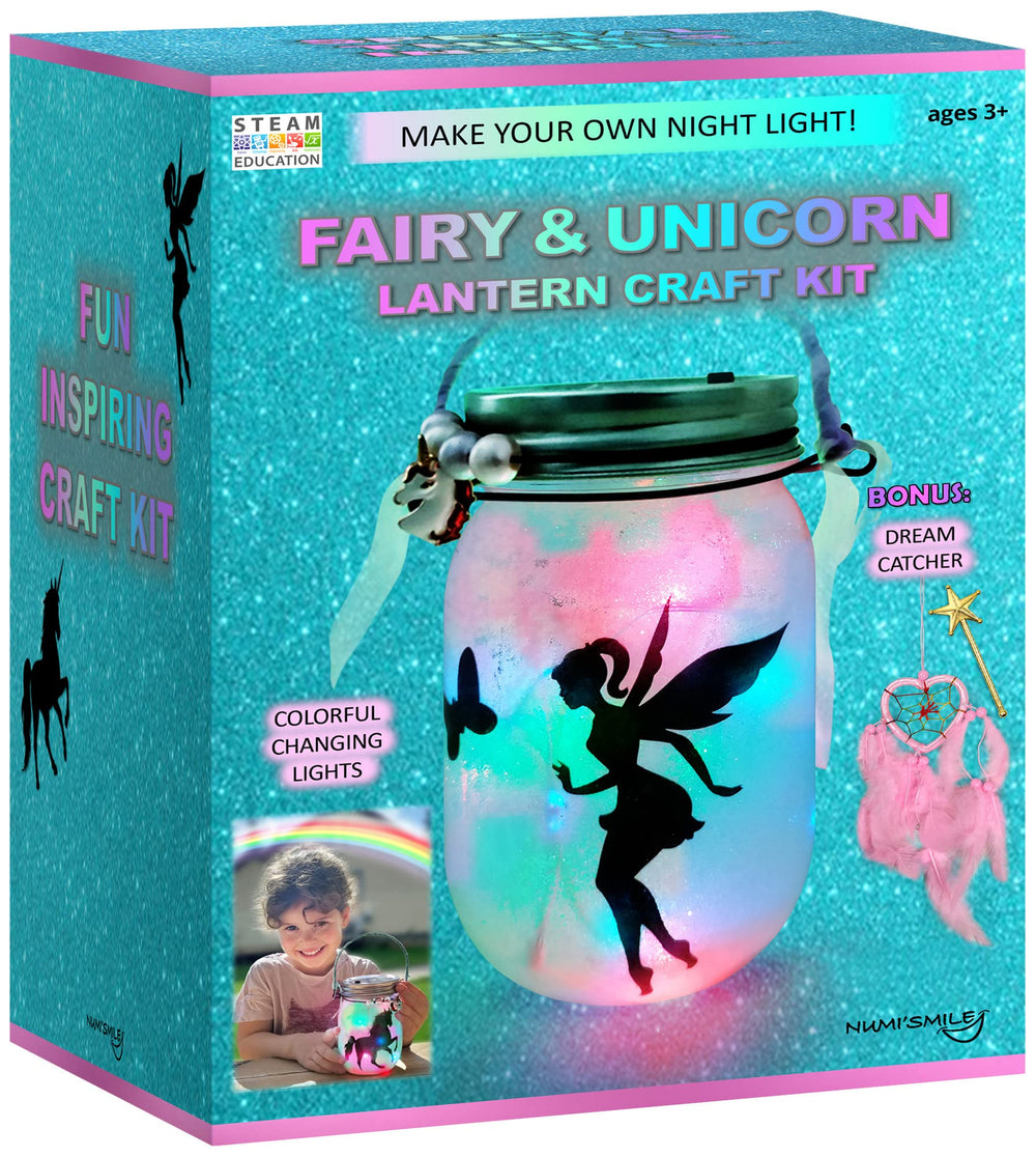 NUMI'SMILE unicorn fairy lantern jar for creative night light craft