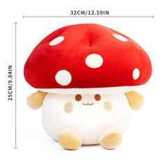 Nuokin Mushroom Plush 12inch side view, soft fabric for travel and comfort
