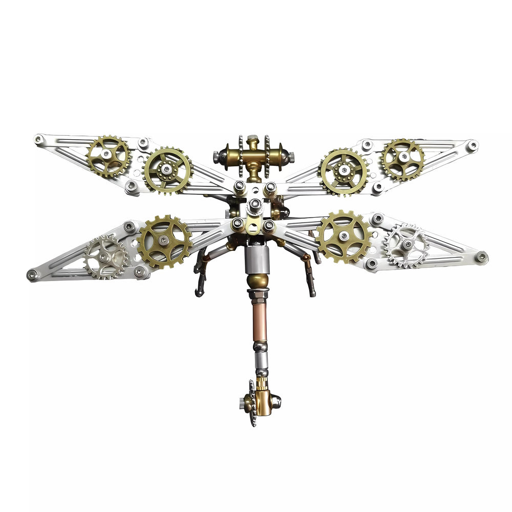 NUOSHANZS dragonfly DIY assembly shows intricate gear details for STEM learning