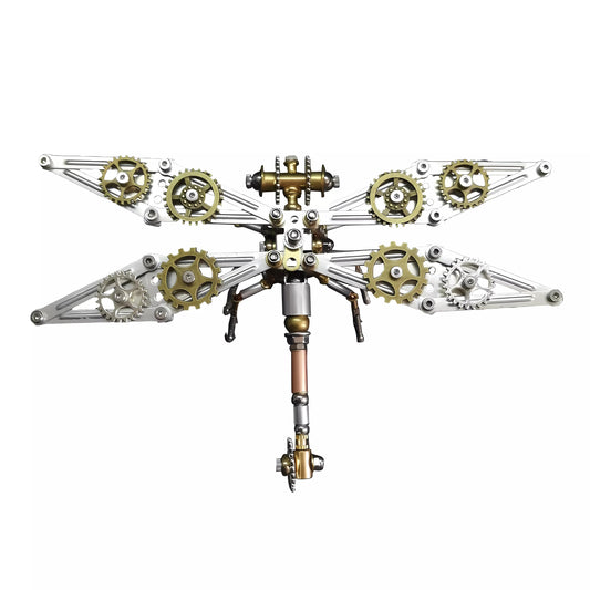 NUOSHANZS dragonfly DIY assembly shows intricate gear details for STEM learning