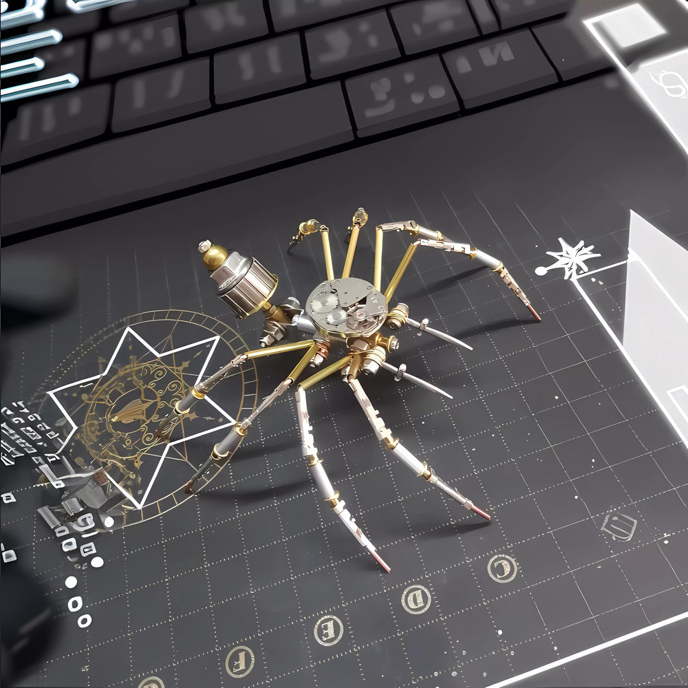 NUOSHANZS spider model assembly parts organized kit supports focused building.