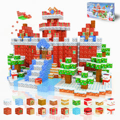 Nurcazo 150PCS magnetic blocks form an ice castle, boosting imaginative play and fine motor skills.