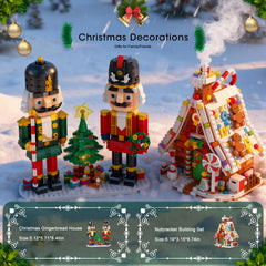 Nutain Nutcracker Building Kit reveals detailed figures and trees for imaginative storytelling